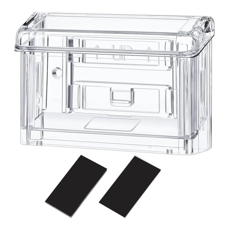 Wall Mount Business Card Holder: Transparent Acrylic - Weather Resistant Outdoor Business Card Dispenser for Outdoor Business, Storefronts, Truck Drivers - Image 1