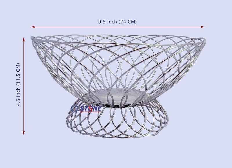 STONE Stainless Steel Onion Potato Rack for Kitchen Counter Top Fruits Basket Vegetable Basket Vegetable Fruit Bowl StandOrganiserStorage Accessories for Dining Table Flower Shape - Image 2