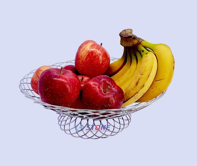 STONE Stainless Steel Onion Potato Rack for Kitchen Counter Top Fruits Basket Vegetable Basket Vegetable Fruit Bowl StandOrganiserStorage Accessories for Dining Table Flower Shape - Image 5