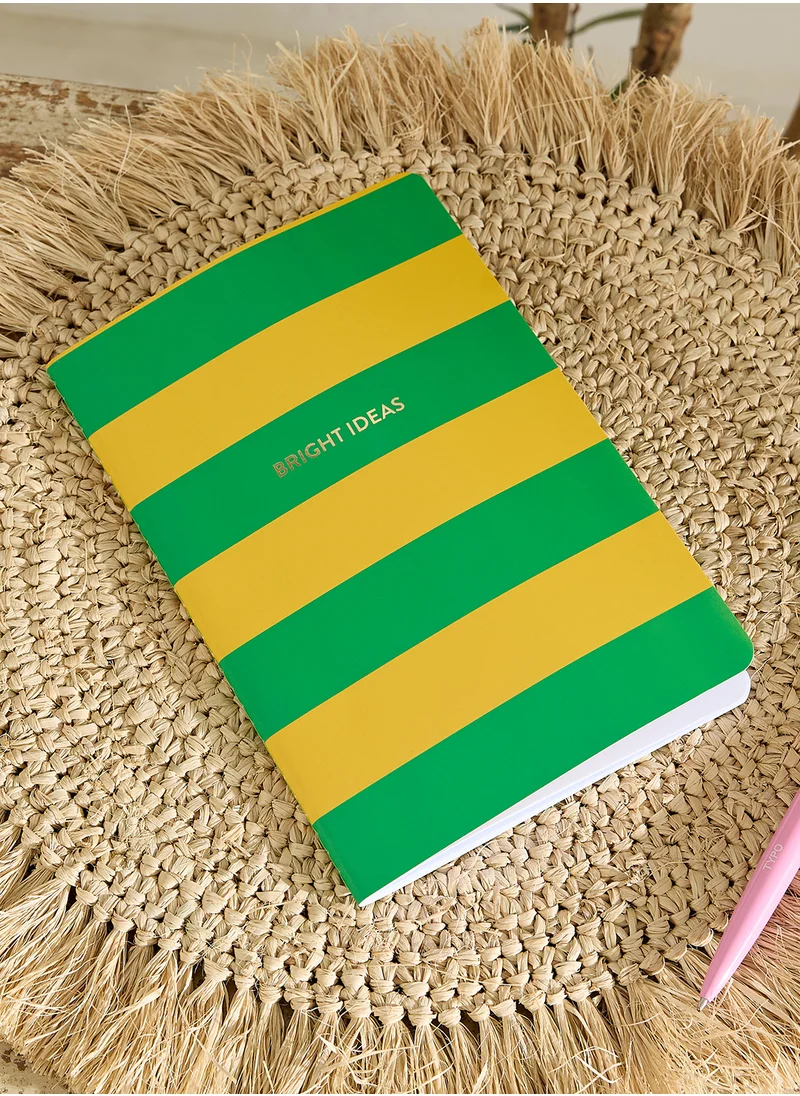 ساس آند بيل Bright Ideas Striped A5 Notebook- Assorted