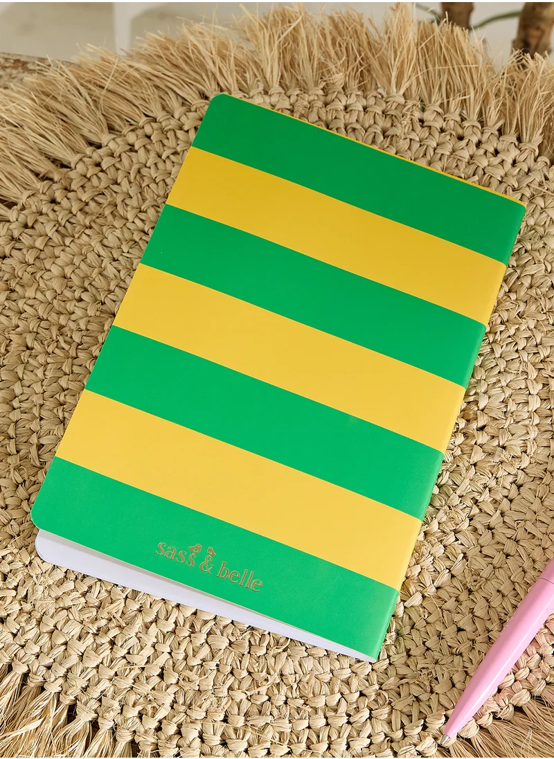 Sass & Belle Bright Ideas Striped A5 Notebook- Assorted