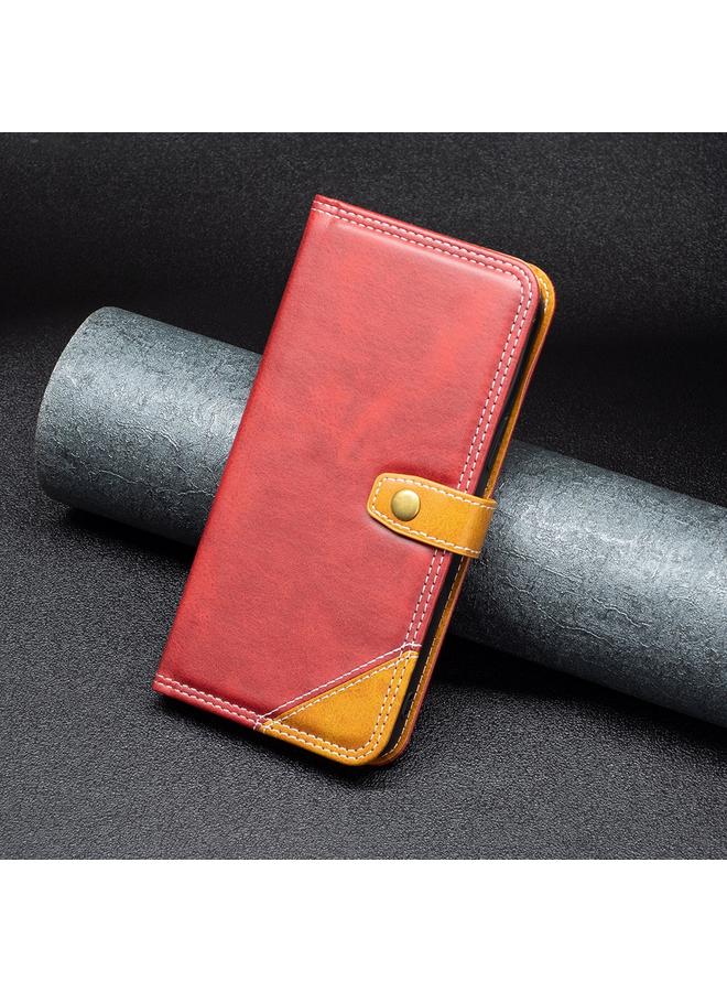 S-TOP Case For iPhone 13 Color Matching Double Sewing Thread Leather Case - Image 5