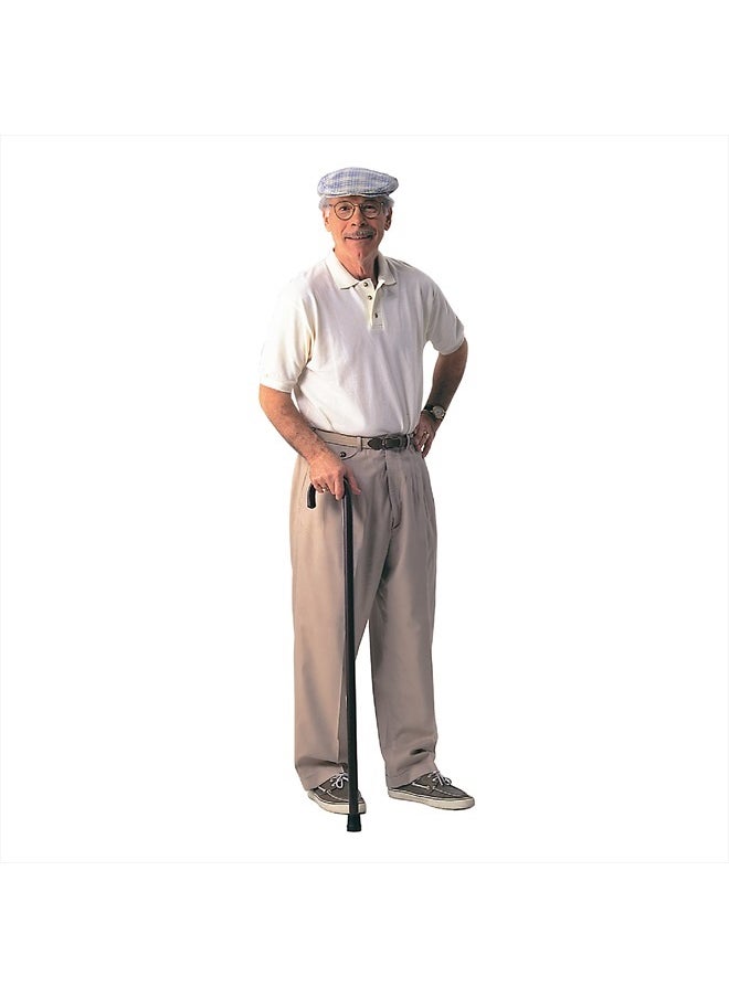 careX Solid Wood Walking Cane - Wooden Canes for Men & Women with 250 lb Weight Capacity - 36” Long, 1" Diameter, Wood Canes with Walnut Finish - Rubber Tip Single Point Cane  - Image 2