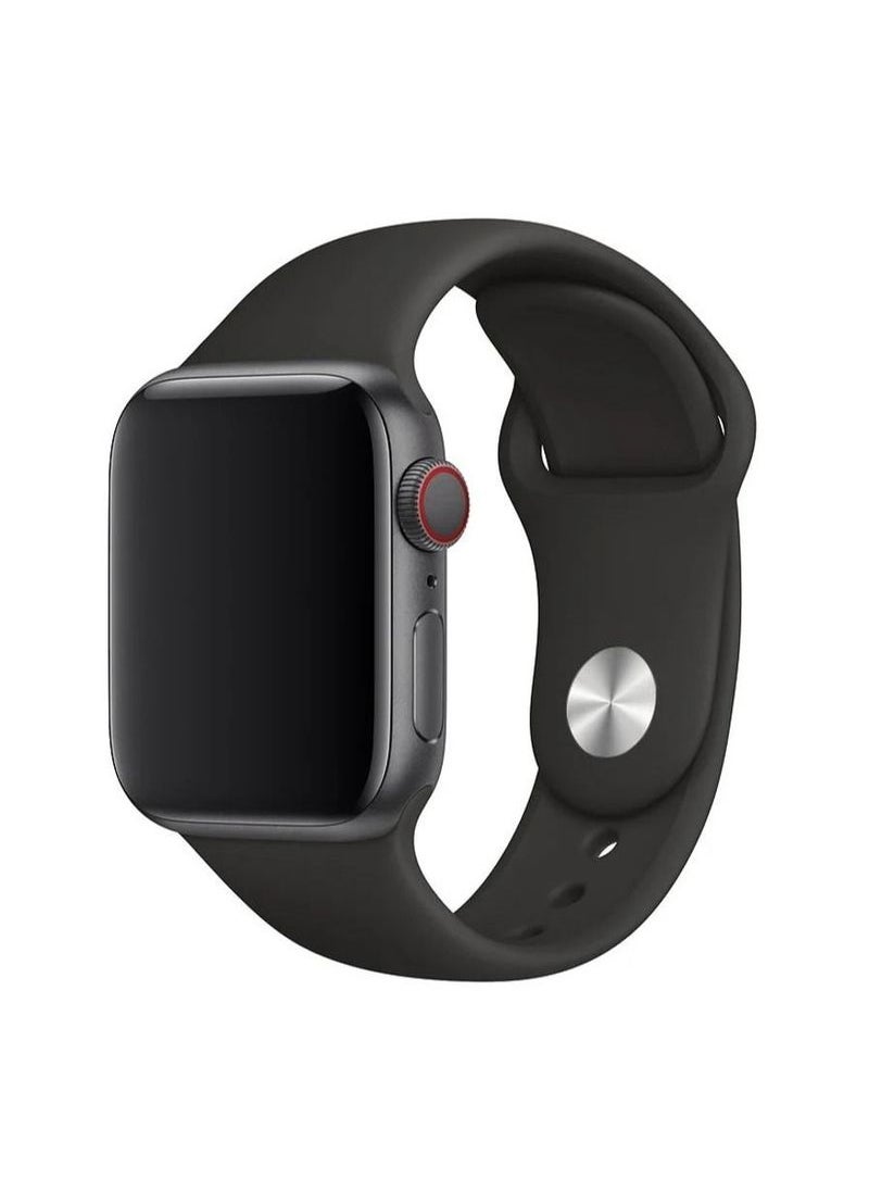 TWEGGON Apple Watch Strap/Band Compatible With Compatible with 42mm(Series 10)/41mm/40mm/38mm Silicone Strap for Apple watch All Series Black  - Image 1