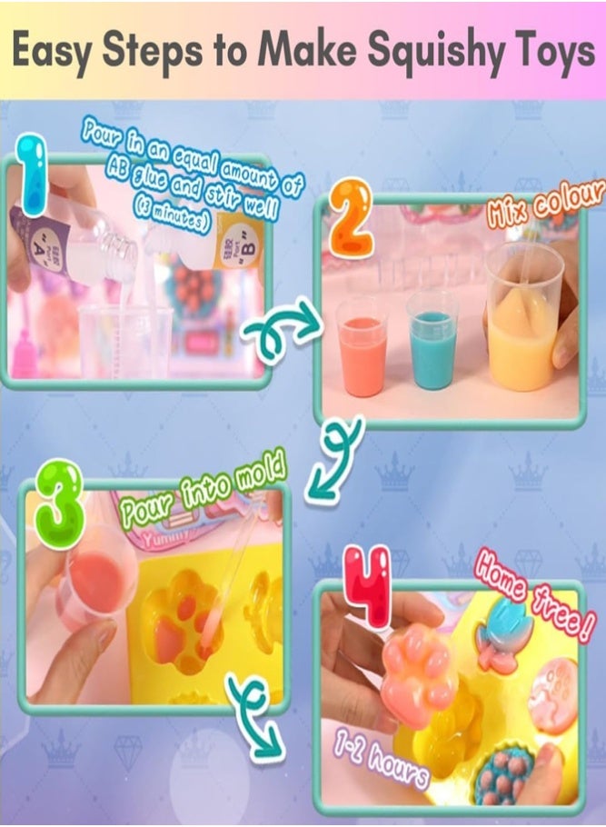 بيلسبيري مجموعة صنع ألعاب "السكويشي" (Squishy) للأطفال - اصنع ألعابك الخاصة على شكل حيوانات طرية - Image 5