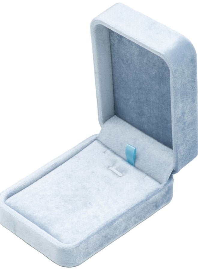 Giftop Classic Velvet Jewelry Gift Box Case for Necklace Pendant (Light Ocean Blue) - Image 1