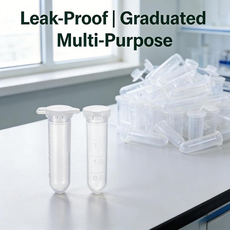JIUWU 2ml Plastic Vial Tube Sample Storage Container Fragrance Beads Liquid Pack of 100 - Image 4