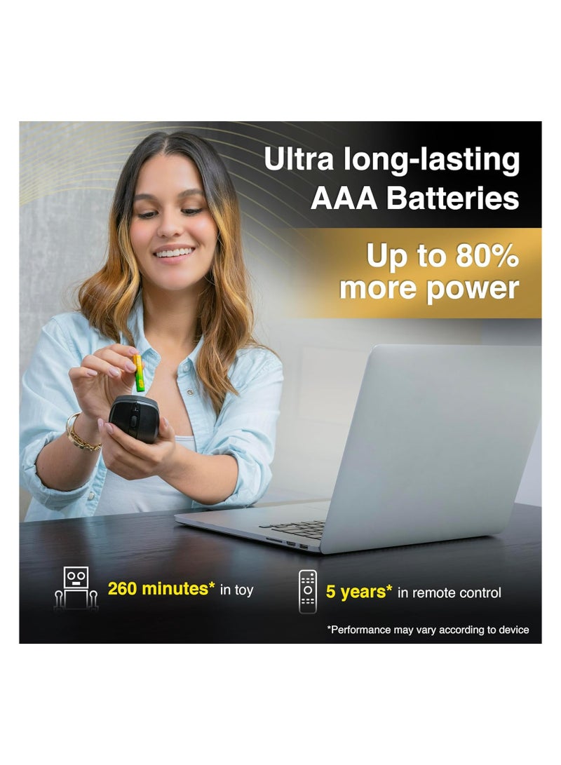 جي بي باتاريز بطاريات GP Ultra Alkaline AAA (عبوة من 4 قطع + قطعتين) | طاقة تدوم طويلاً للأجهزة عالية الاستهلاك | متانة مانعة للتسرب | مثالية للأجهزة غير الأوروبية | بطاقة نفطة مريحة للتخزين السهل  - Image 3