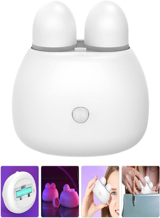 Y&D Contact Lens Cleaner Exquisite Small Portable Travel Rapid Vibration Electric Automatic Machine for Soft Lenses Work Home Use (White)  - Image 1