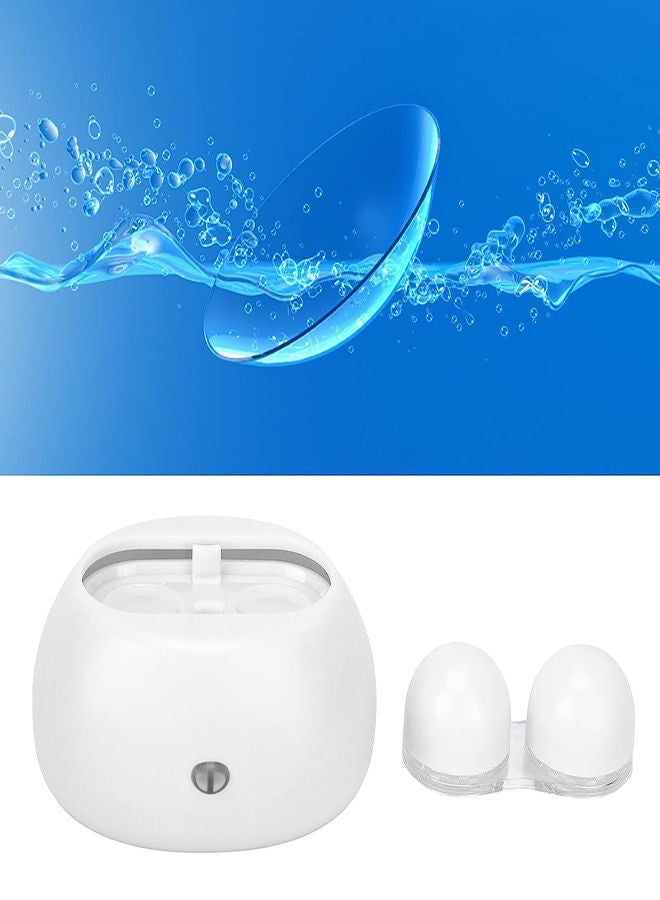 Y&D Contact Lens Cleaner Exquisite Small Portable Travel Rapid Vibration Electric Automatic Machine for Soft Lenses Work Home Use (White)  - Image 4