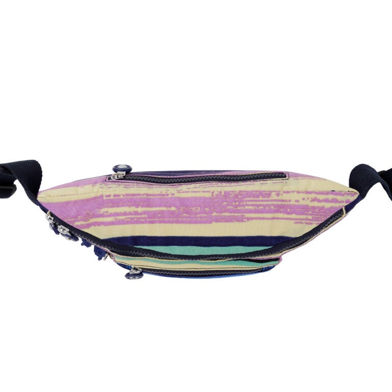 CAPRICE COLLECTION Unisex Bum Bag – Multi Color Stripes, Water-Resistant Nylon, 2.1L - Image 3