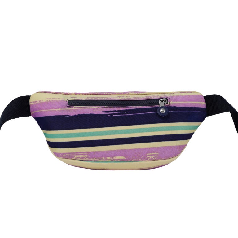 CAPRICE COLLECTION Unisex Bum Bag – Multi Color Stripes, Water-Resistant Nylon, 2.1L - Image 4