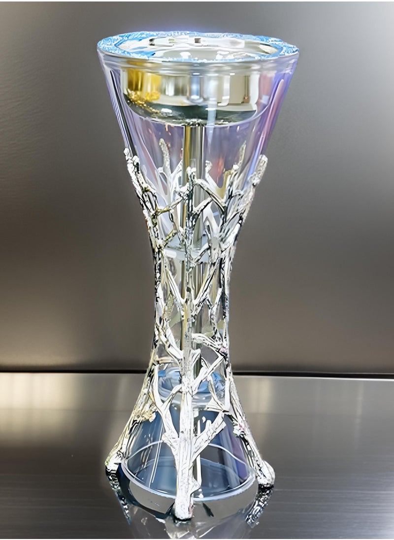 Bakhoor BoSidin - Arabic Oud Incense Burner with Elegant Design for Home and Office Fragrance - 1 Piece in Silver - Image 1