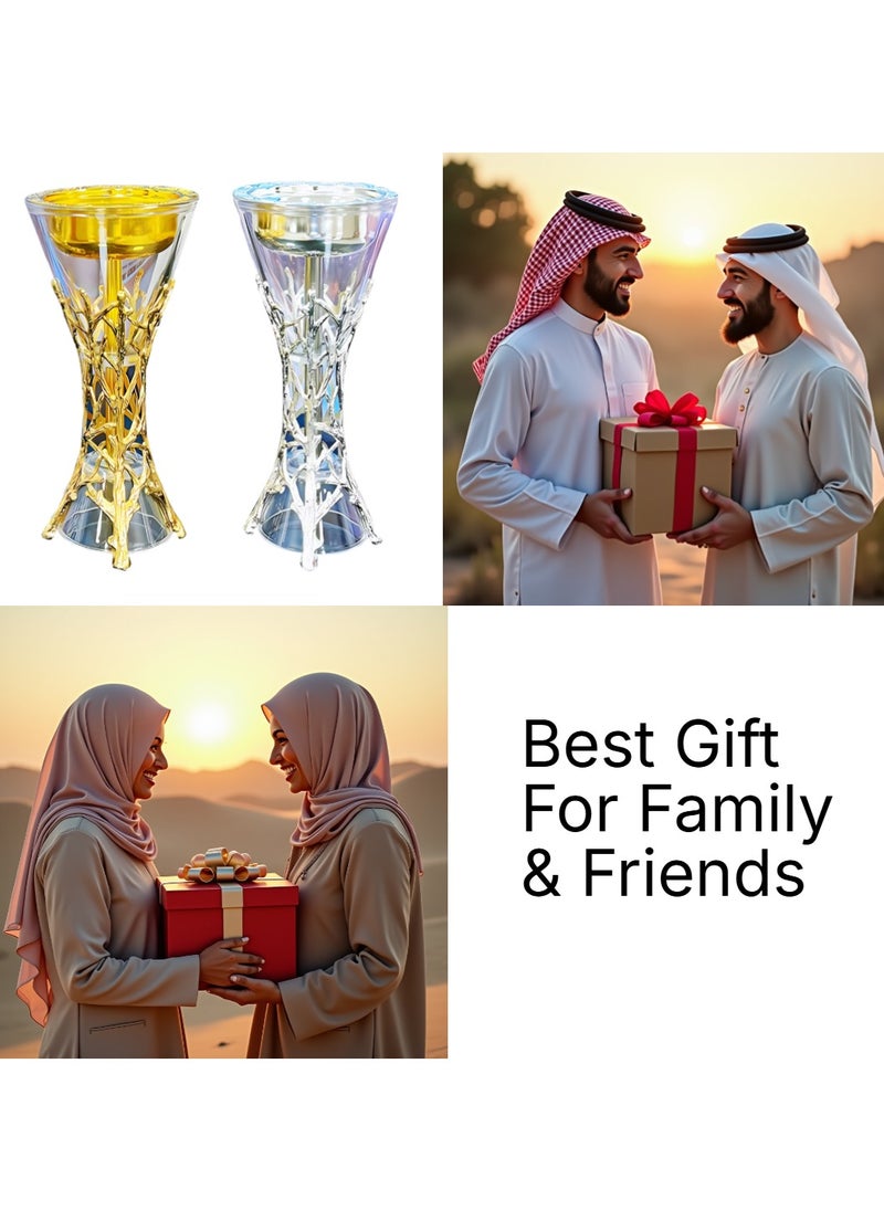Bakhoor BoSidin - Arabic Oud Incense Burner with Elegant Design for Home and Office Fragrance - 1 Piece in Silver - Image 1