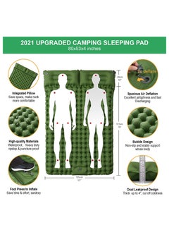 Generic Double Sleeping Pad for Camping Inflatable 2 Person Sleeping Mat with Built-in Pump, Foot Press Ultralight Extra Thick Camping Mat with Pillow for Backpacking, Traveling, Hiking, Durable and Waterproof  - Image 5