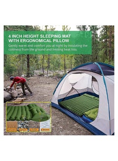 Generic Double Sleeping Pad for Camping Inflatable 2 Person Sleeping Mat with Built-in Pump, Foot Press Ultralight Extra Thick Camping Mat with Pillow for Backpacking, Traveling, Hiking, Durable and Waterproof  - Image 2