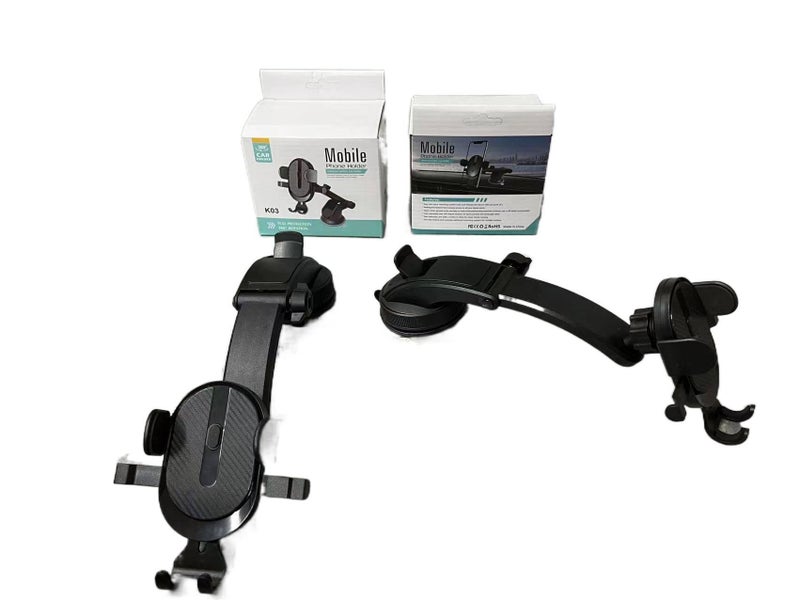 Car Phone Holder in Black with Universal Fit for Family Use - Image 1