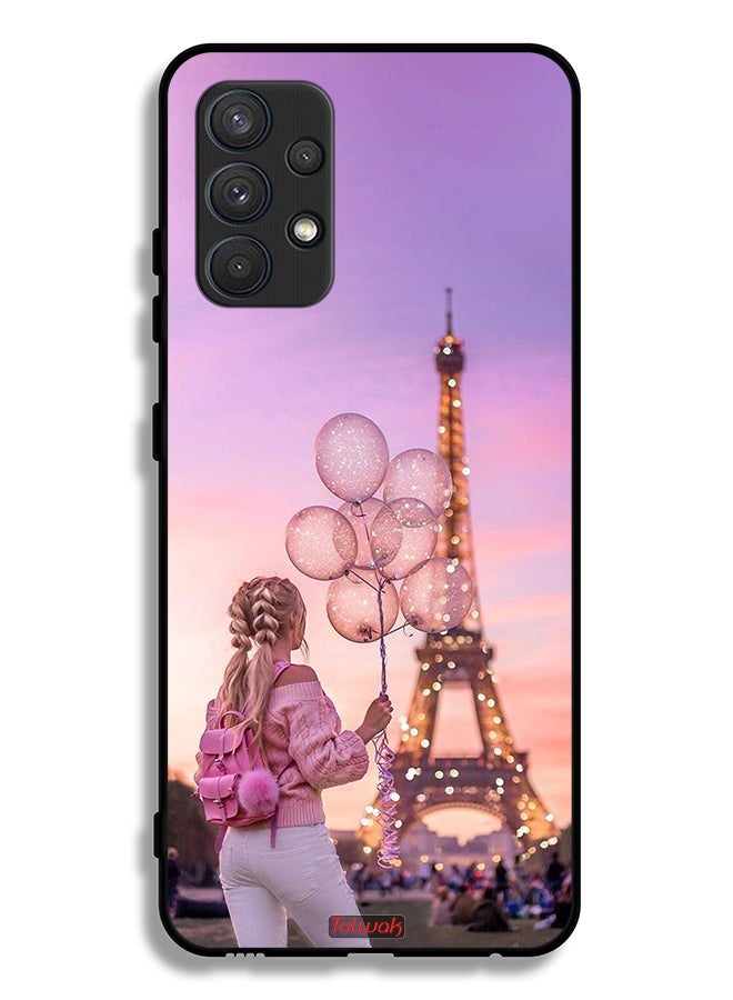 Tolwak Samsung Galaxy A32 4G Protective Case Cover Girl Holding Balloons - Image 1