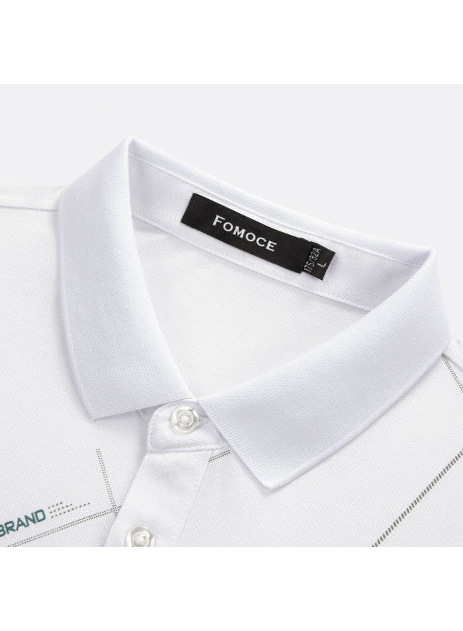 Fomoce 24 New Style Men's Polo Shirt With 24% Mulberry Silk - Moisture-wicking & Breathable Business Casual Short Sleeve Top - Image 4