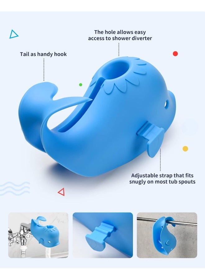 Mandoo Faucet Cover Bathtub Baby, Bath Spout Cover for Bathtub Blue - Image 4