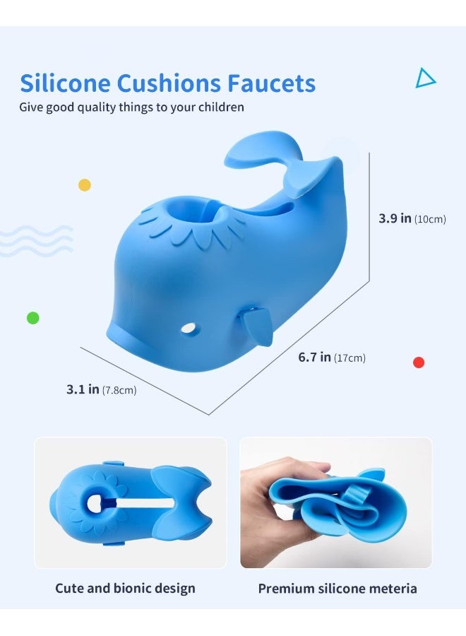 Mandoo Faucet Cover Bathtub Baby, Bath Spout Cover for Bathtub Blue - Image 5
