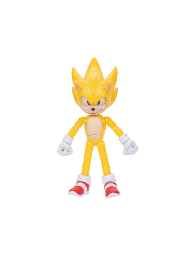 Sonic The Hedgehog Sonic 3 Movie Action Figures 5-Inch Super Sonic Collector Toy Figure, Highly Articulated For Boys Girls - Officially Licensed 3 Movie Product  - Image 1