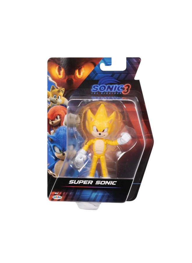 Sonic The Hedgehog Sonic 3 Movie Action Figures 5-Inch Super Sonic Collector Toy Figure, Highly Articulated For Boys Girls - Officially Licensed 3 Movie Product  - Image 2
