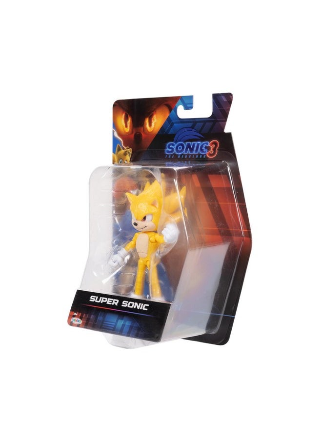 Sonic The Hedgehog Sonic 3 Movie Action Figures 5-Inch Super Sonic Collector Toy Figure, Highly Articulated For Boys Girls - Officially Licensed 3 Movie Product  - Image 4
