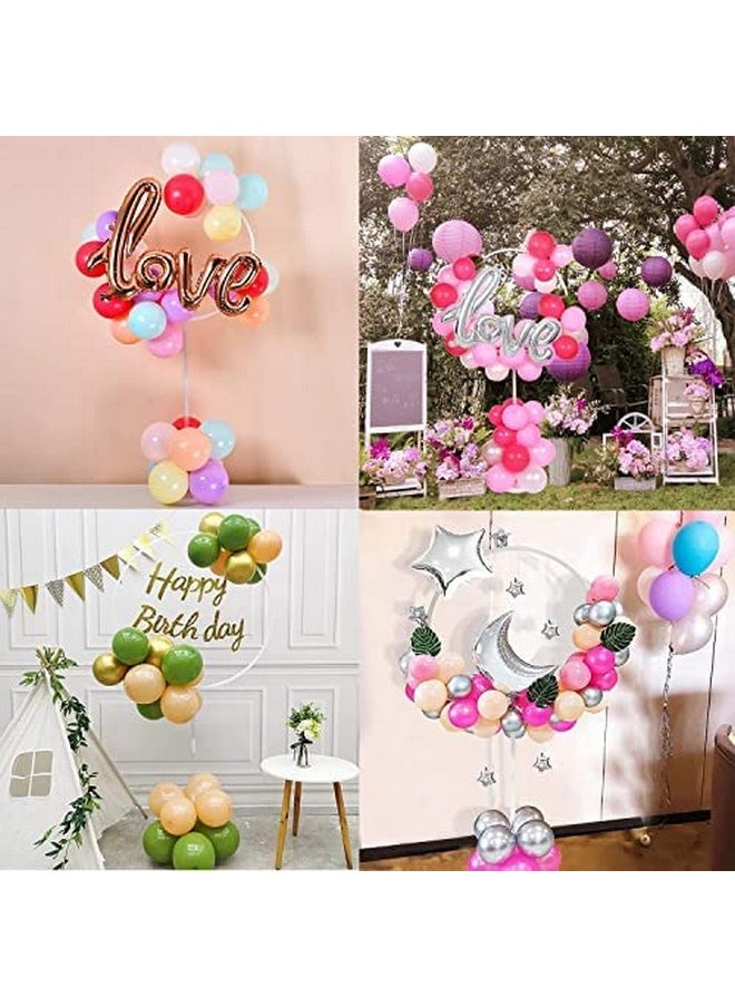 Smartcraft Smartcraft Plastic Round Circle Balloon Frame Stand Holder Kit For Decoration For Birthday, Wedding, Graduation And Baby Shower Photo Background Decoration, Pack of 1  - Image 5