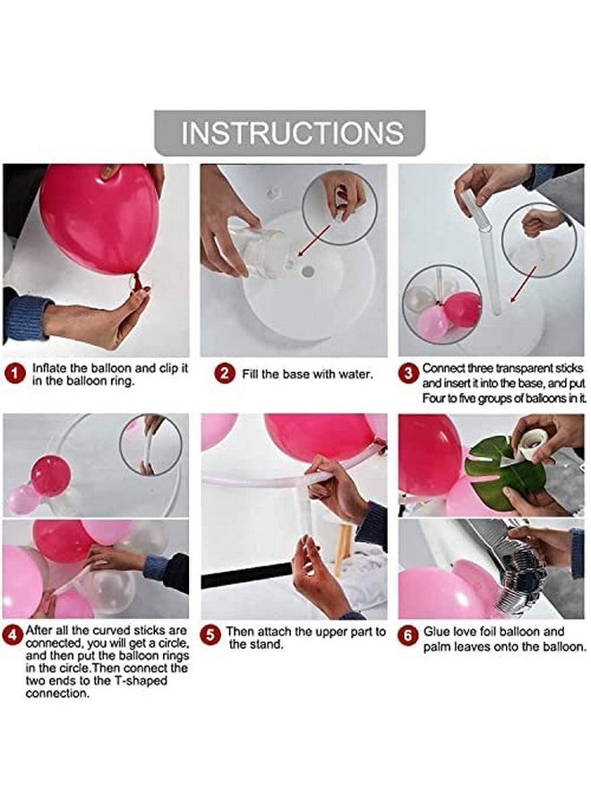 Smartcraft Smartcraft Plastic Round Circle Balloon Frame Stand Holder Kit For Decoration For Birthday, Wedding, Graduation And Baby Shower Photo Background Decoration, Pack of 1  - Image 4