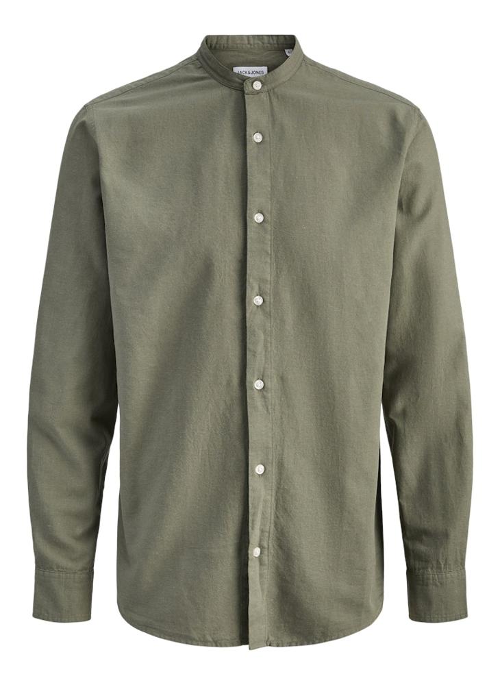JACK & JONES Linen Blend Plus Size long Sleeve Shirt - Image 5