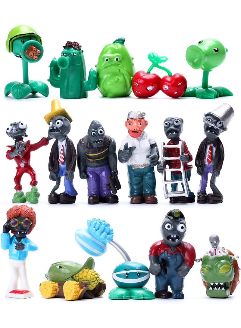 16Pcs Plants vs Zombies Cupcake Figures Decorative Toys - Image 1