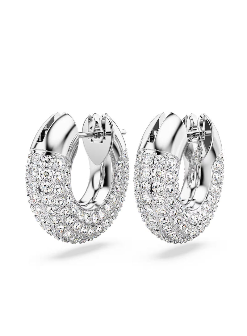 Dextera Large Hoop Earrings Small size, White-5618306  - Image 3