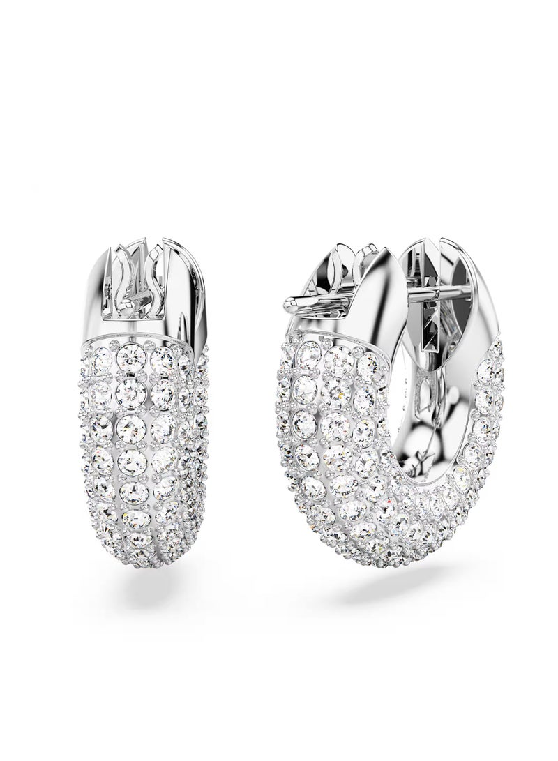 Dextera Large Hoop Earrings Small size, White-5618306  - Image 4