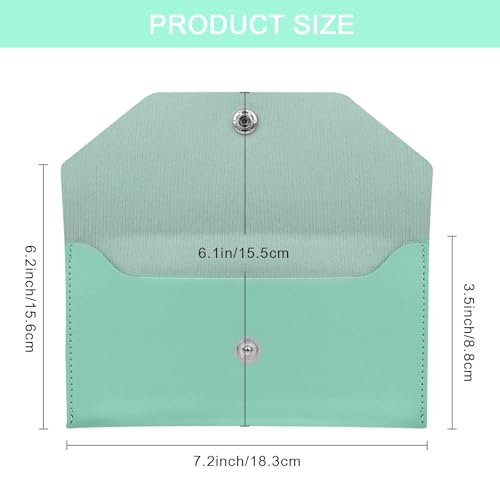 Nolcha Pu Leather Cash Envelope Wallet - Reusable Cash Stuffing Wallet for Men and Women -Green - Image 2