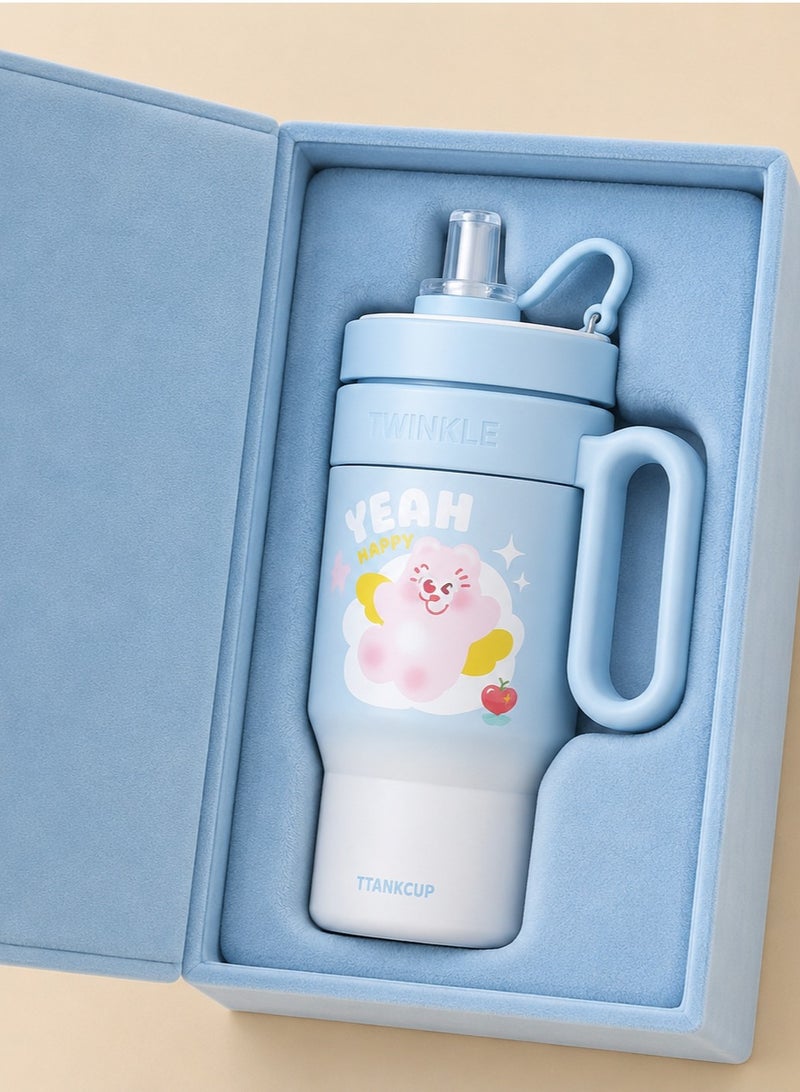 TWINKLE Twinkl Original Flostat Quincer H2.0 Vacuum Insulated Stainless Steel Mug with Lid and Straw for Water, Iced Tea, Coffee, Juices, etc., 1.18L - Image 1