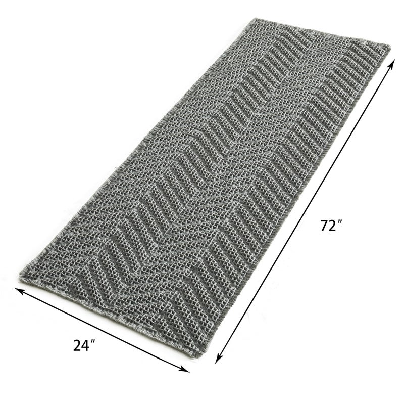 BULULOM Bathroom Decor Bathroom Rugs Upgraded Waffle Bath Mat Super Absorbent Non Slip Bath Carpet Machine Washable Bathroom Rugs for Bathroom  Quick Dry Shower Mats  Ultra Soft Gray 2' x 6' - Image 4