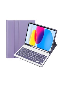 For Samsung TabS9FE11 Inch 2023 Protective Cover Wonderful Control Magnetic Suction Colorful Backlit Bluetooth Keyboard Soft Shell-Color:Smoked Clothes Purple-Bluetooth Keyboard-Product Type:Samsung A8 10.5 Inch X205/X200 Universal