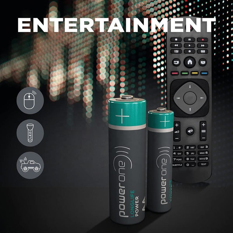 Power ONE LONGLIFE Power AAA Battery Long Performing Alkaline Batteries Made in Germany with Up to 10 Years Shelf Life - Pack of 4 - Image 3