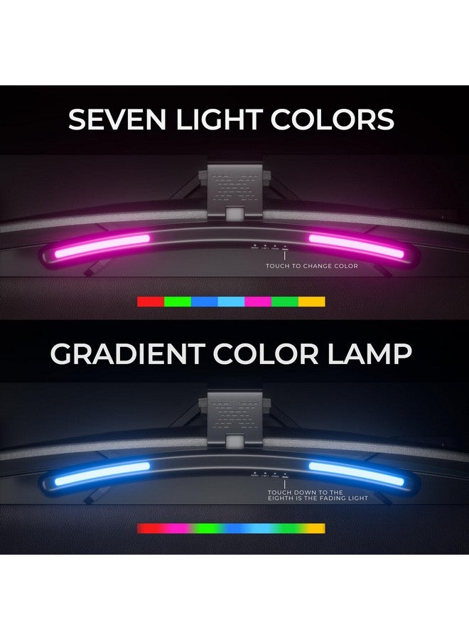 جايسوفو شريط إضاءة شاشة Geisofu المنحني مع إضاءة خلفية RGB، مصباح شاشة كمبيوتر للعناية بالعين، مصدر ضوء مزدوج مع شريط إضاءة مؤقت للتحكم باللمس، ملحقات الألعاب للعبة المكتب المنزلي  - Image 3