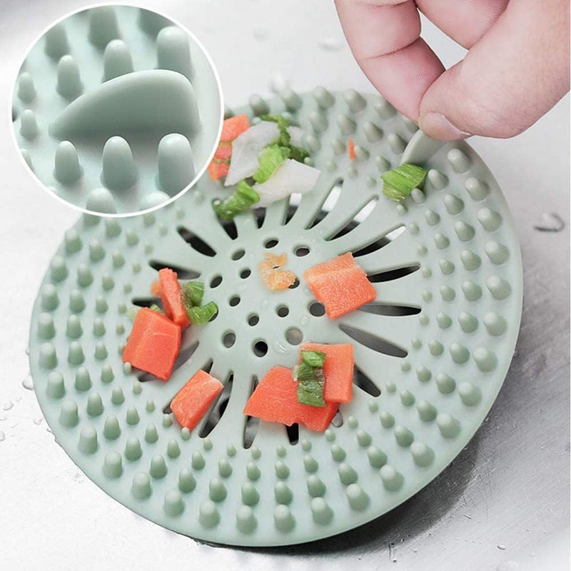 KASQUE Durable Silicone Kitchen Bathroom Sink Drain Strainer Sewer Sink Strainer, Garbage Filters, Hair Stopper, Shower Drain Filter, and Clean, Random Color (Pack of 4) - Image 4
