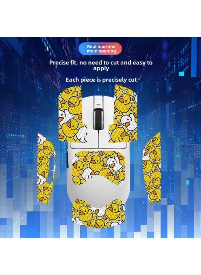 Applicable To Vgn Dragonfly R1 Mouse Anti-slip Stickers E-sports Full Set With Back Stickers Lizard Skin Sweat-proof Suction Hair Wholesale-Color:VNG Dragonfly R1-SY-040 Team Printing/Black Diamond-all Inclusive  - Image 3