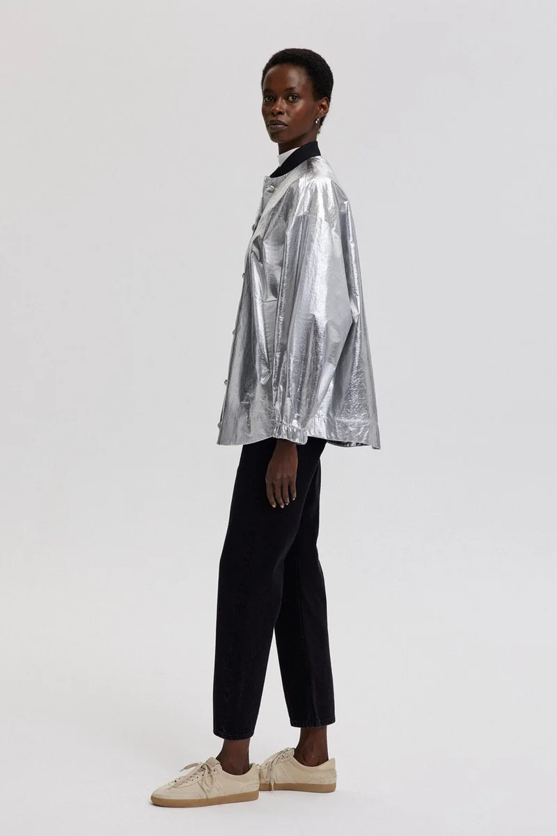 Touche Metallic Bomber Jacket