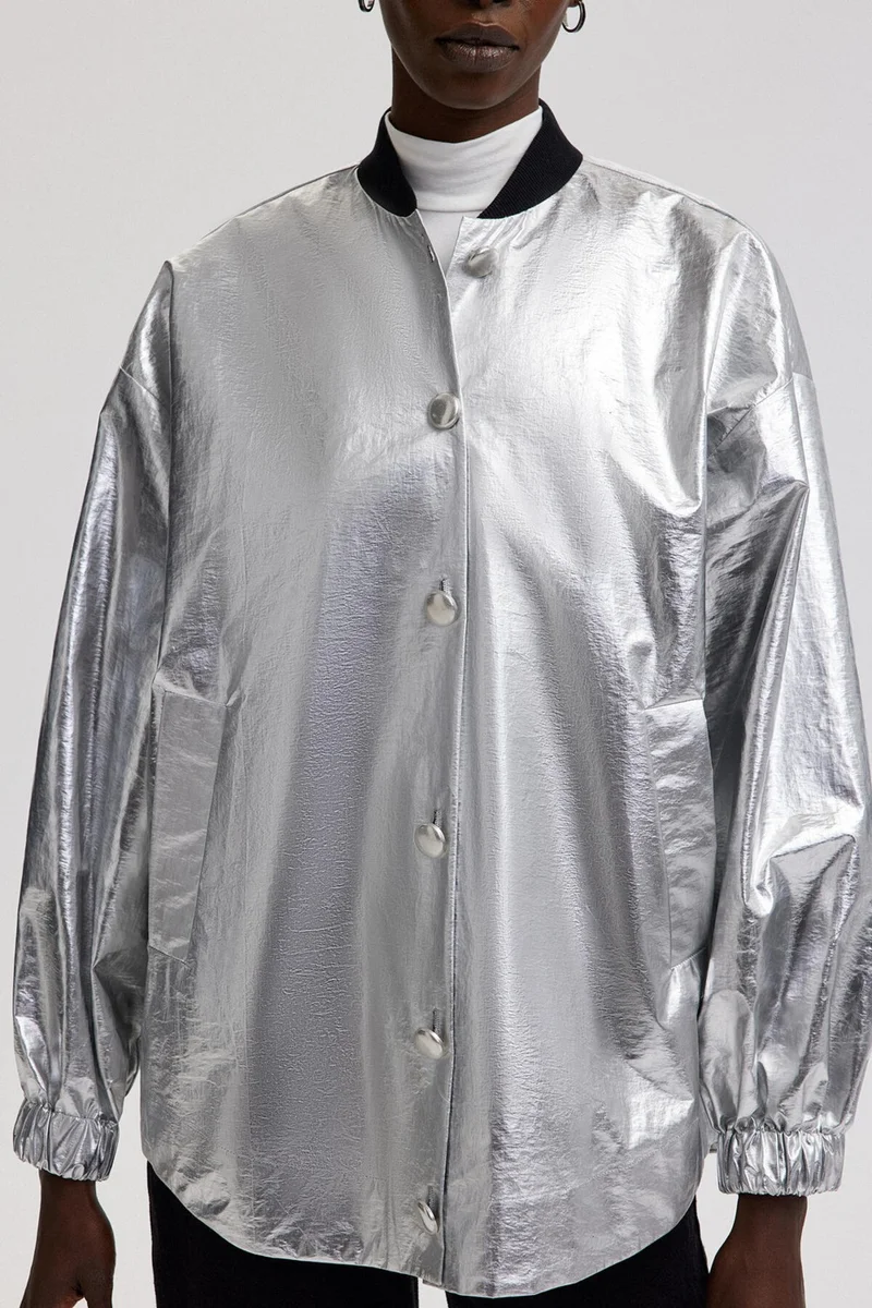 Touche Metallic Bomber Jacket