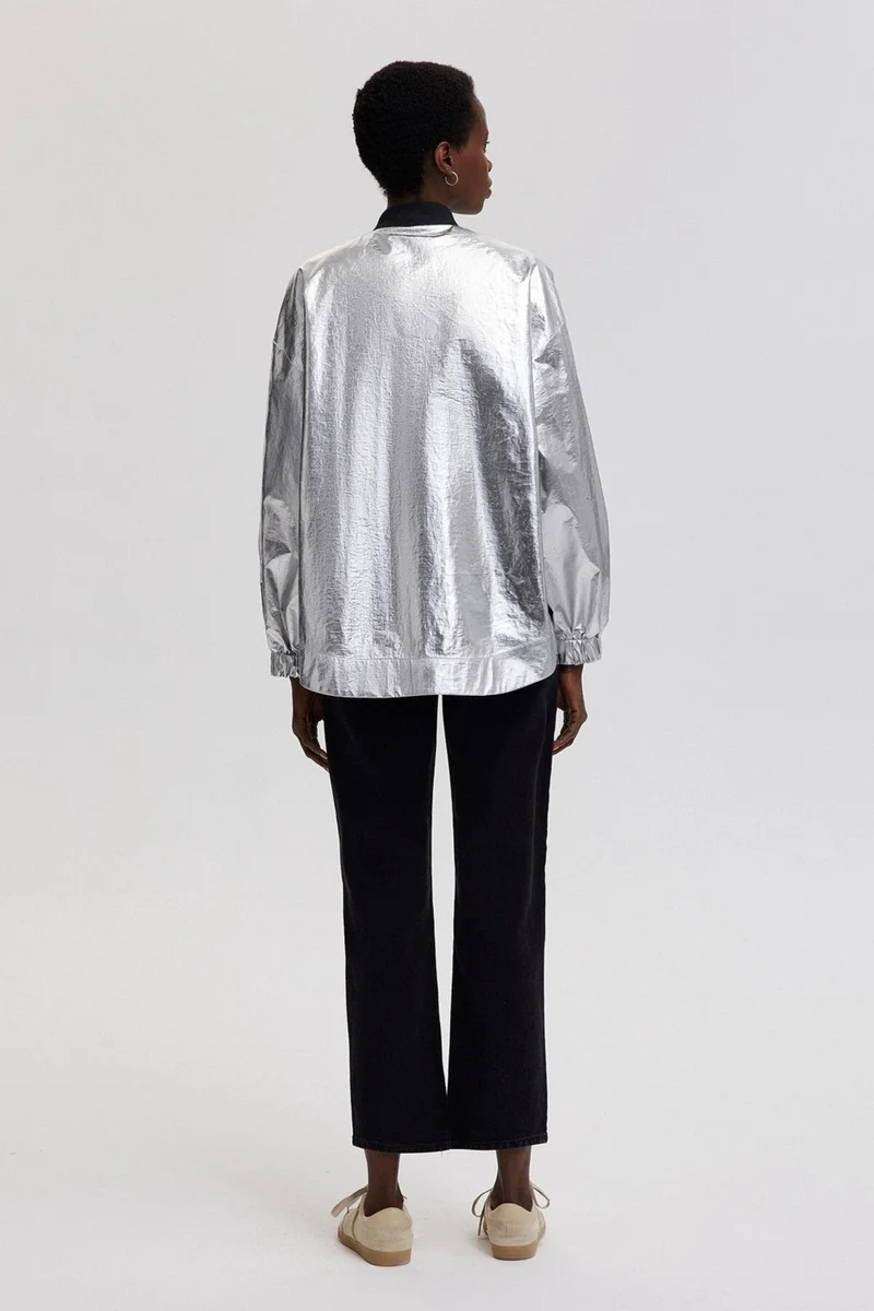 Touche Metallic Bomber Jacket