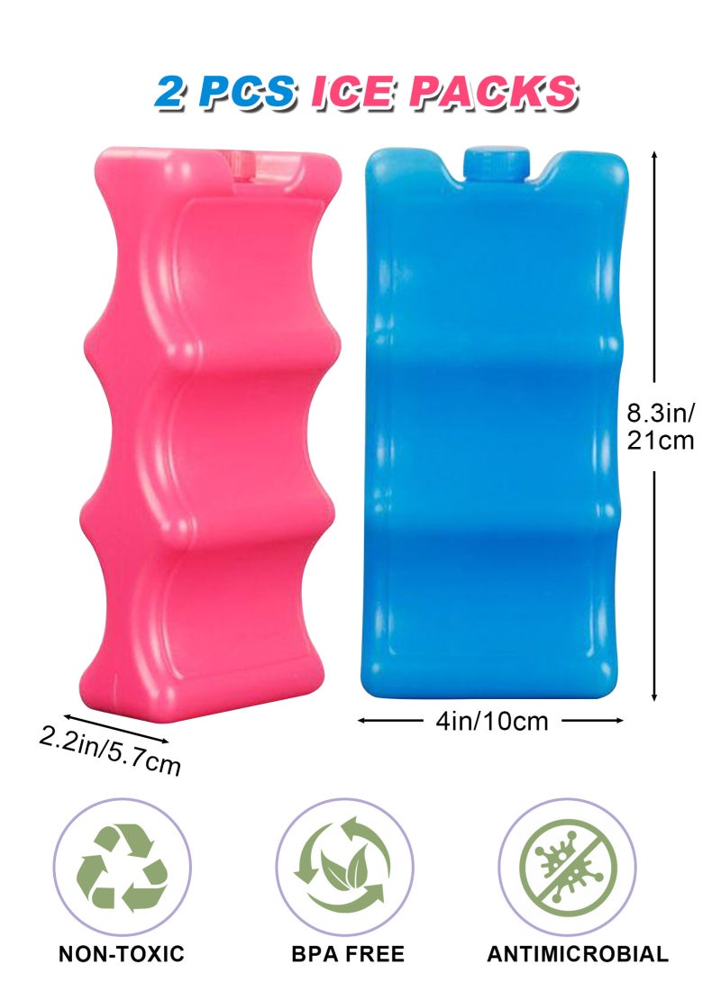 أوربازار عبوة من قطعتين من أكياس ثلج حليب الأم، أكياس ثلج للزجاجات لتخزين حليب الأم، أكياس ثلج مُحددة الشكل لحليب الأم، زجاجات الأطفال، وجبات الطعام، تحافظ على حليب الأم طازجًا - Image 2