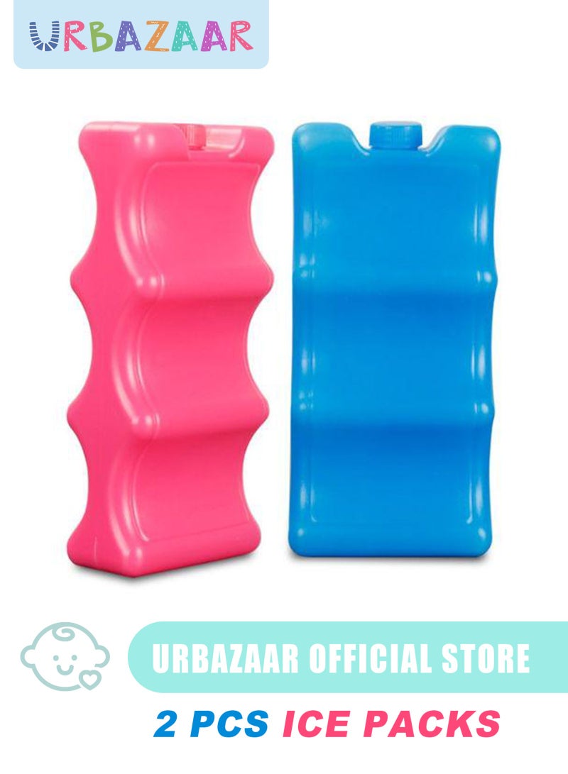 أوربازار عبوة من قطعتين من أكياس ثلج حليب الأم، أكياس ثلج للزجاجات لتخزين حليب الأم، أكياس ثلج مُحددة الشكل لحليب الأم، زجاجات الأطفال، وجبات الطعام، تحافظ على حليب الأم طازجًا - Image 1