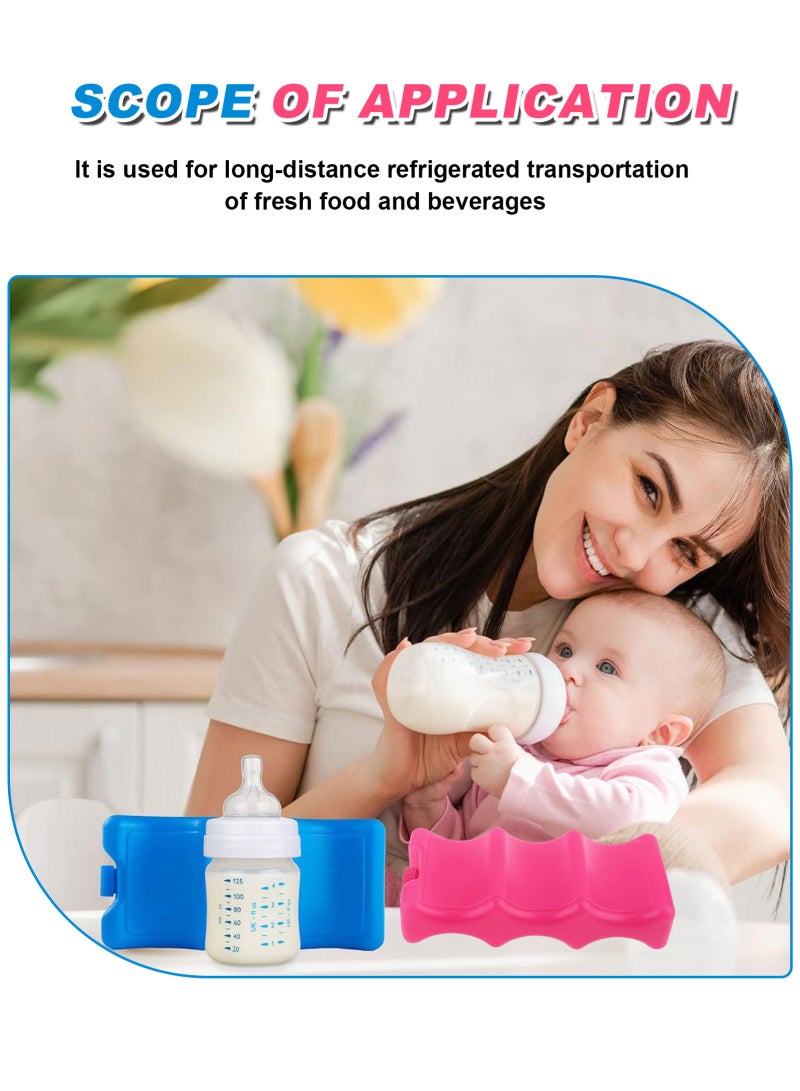 أوربازار عبوة من قطعتين من أكياس ثلج حليب الأم، أكياس ثلج للزجاجات لتخزين حليب الأم، أكياس ثلج مُحددة الشكل لحليب الأم، زجاجات الأطفال، وجبات الطعام، تحافظ على حليب الأم طازجًا - Image 3