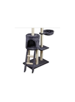 140 cm Cat Scratch Posts Multi-Level Stable Cat Climbing Tower Cat Activity Trees with Ladder, Indoor Pet Activity Furniture Play House for Kitty Kitten(Grey) - pzsku/Z2AA7FBC410FD5CBD723CZ/45/_/1709198501/3a487243-b69b-4eaa-b7a9-ac80fadfa381