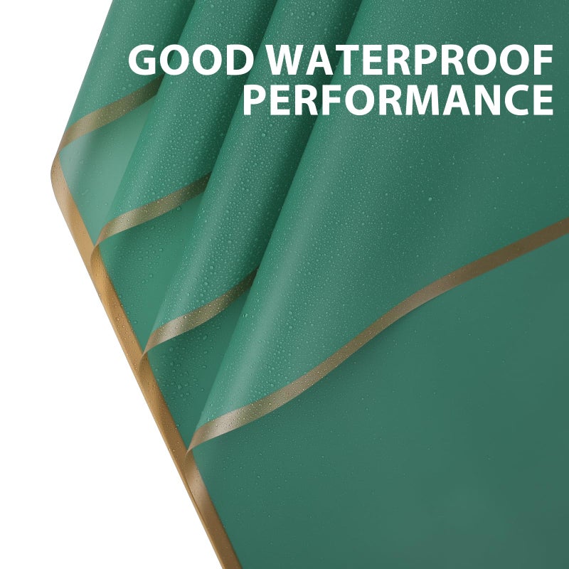 FUHITIM 20 Sheets Flower Wrapping Paper - Waterproof Floral Bouquet Packaging Paper for DIY Craftsï¼ŒFlorist Supplies Packaging Paper for Wedding Birthday Gift(Emerald Green) - Image 3